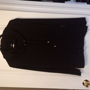 Jones New York black hood type knitted sweater, woth cowl neck, size XL